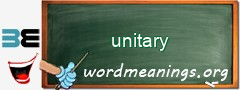 WordMeaning blackboard for unitary